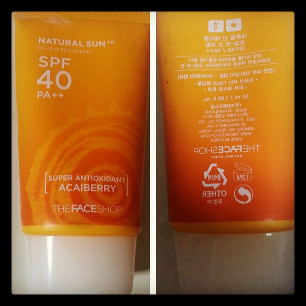 Smile for Beauty Review The Face Shop Natural Sun Oil Cut Sun Cream